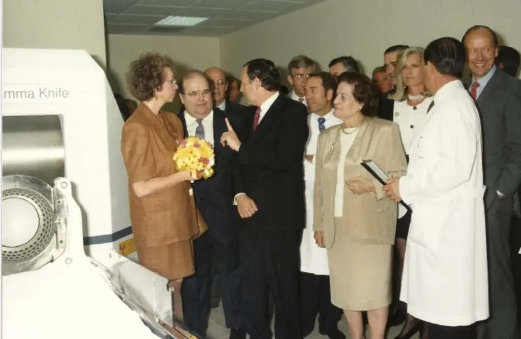La Princesa Christina de Suecia en el Hospital Ruber Internacional en 1993.