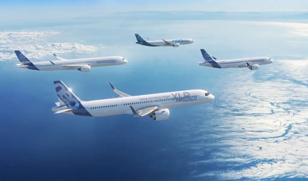 Airbus prevé que la flota mundial de aviones casi se duplique para 2044, llegando a 49.210 unidades.