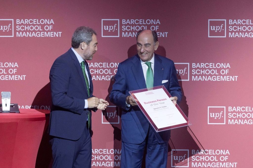 Ignacio Galán, presidente de Iberdrola, es elegido Empresario del Año por la Pompeu Fabra.