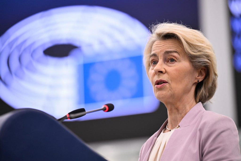La presidenta de la Comisión Europea, Ursula von der Leyen
