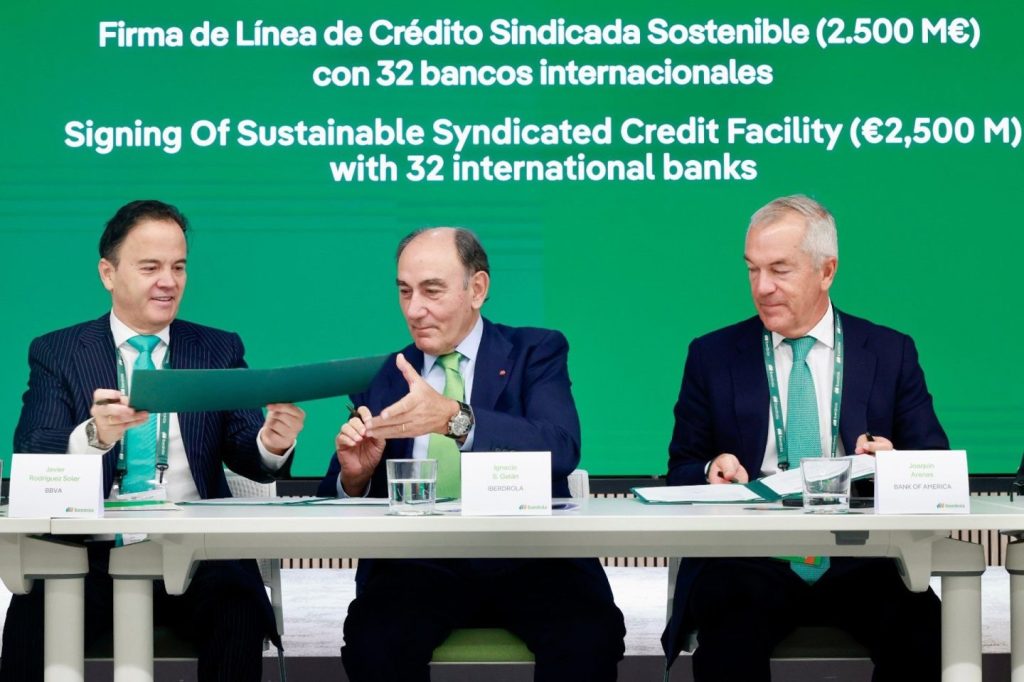 Iberdrola firma crédito de 2.500 millones con 32 bancos, refuerza liquidez y diversifica finanzas