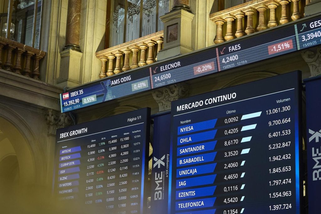 El Ibex 35 alcanza los 15.600 puntos tras el fracaso de la OPA de BBVA sobre Banco Sabadell