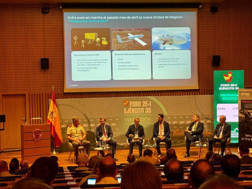 Indra presenta drones, sistemas antidrón y radares avanzados en el ‘Foro 2E+I Ejército 35’