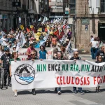 Protesta en Pontevedra pide cierre de Ence y archivo del proyecto de Altri en una «mani-festa»
