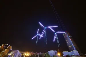 Decenas de miles de bilbaínos asisten a un show de 1.500 drones por el 125 aniversario de Iberdrola