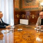 Arcadi España destaca ante Sordo la importancia de los sindicatos ante retrocesos en derechos